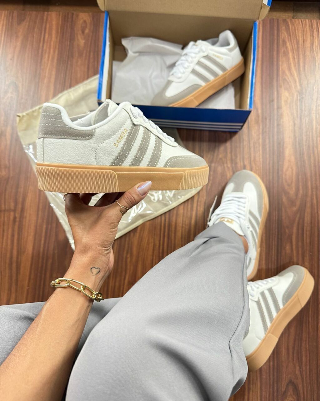 Adidas Samba Retrô | Cinza